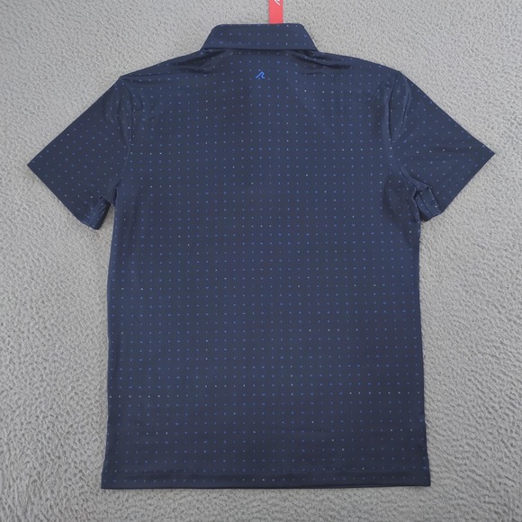 Redvanly PUREpoly Times Polo Shirt Mens Small Navy Golf Word Search R2507 - Picture 4 of 16